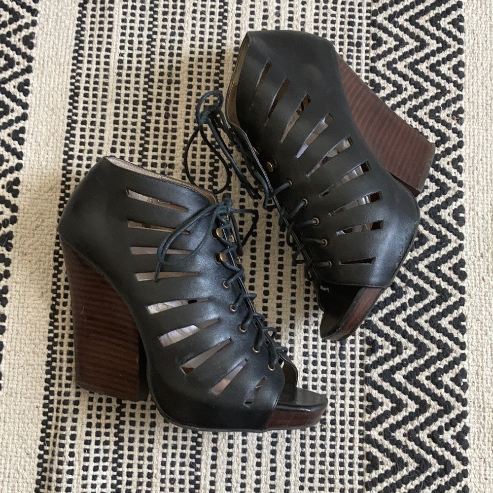 Leather Gladiator Booties - image 2